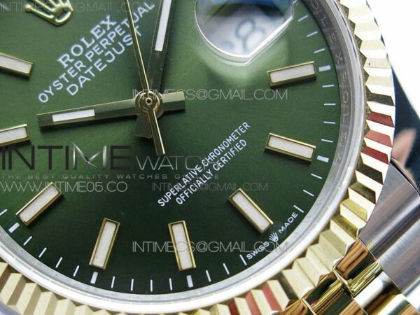 Datejust 36mm 116231 SS/YG BP 1:1 Best Edition Green Dial Stick Markers On SS/YG Jubilee Bracelet A2824 – Bild 5