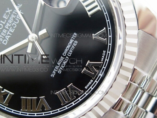 DateJust 36 116234 SS V2 904L ARF 1:1 Best Edition Black Dial Roman Markers on 904L SS Jubilee Bracelet SH3135 – Bild 5