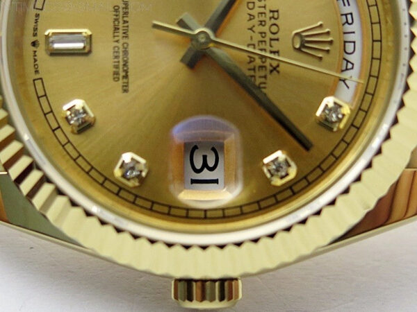 Day Date 40mm 228238 Gain Weight YG/tungsten APSF 1:1 Best Edition Gold Dial Crystals Markers on YG President Bracelet A2836 – Bild 5