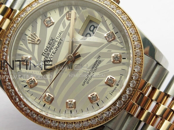 DateJust 36 SS/YG 126231 Diamonds Bezel JDF 1:1 Best Edition New Silver Dial on Jubilee SS/YG Bracelet – Bild 4