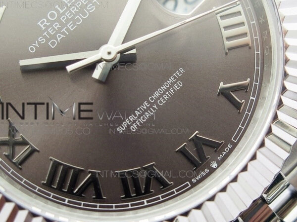 DateJust 41 126334 SS BP 1:1 Best Edition New Version Gray Roman Markers Dial on Jubilee Bracelet – Bild 4