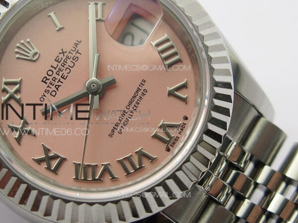 Datejust 28mm 279179 SS APSF Best Edition Pink Dial Roman Markers on SS Jubilee Bracelet NH05 – Bild 5