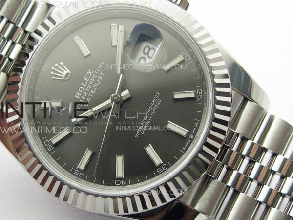DateJust 41 126334 NTF 1:1 Best Edition 904L Steel Gray Stick Dial on Jubilee Bracelet VR3235 – Bild 5