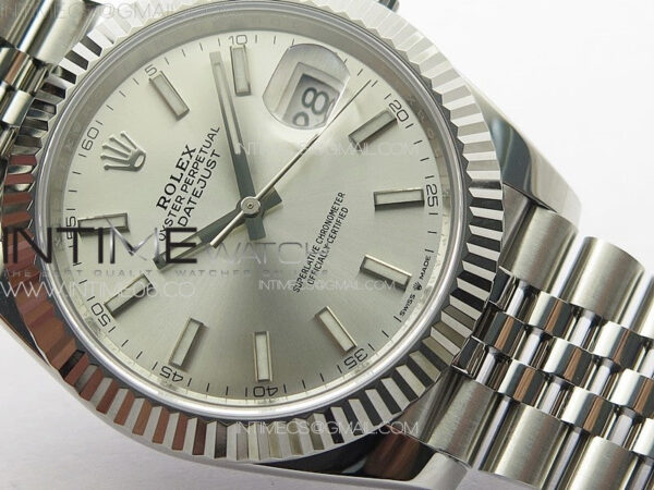 DateJust 41 126334 NTF 1:1 Best Edition 904L Steel Silver Stick Dial on Jubilee Bracelet VR3235 – Bild 6