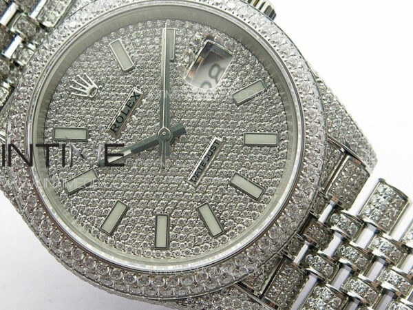 DateJust 41 126334 Full Paved Diamonds BP Best Edition Diamonds Dial Stick Markers on Jubilee Bracelet A2824 – Bild 5