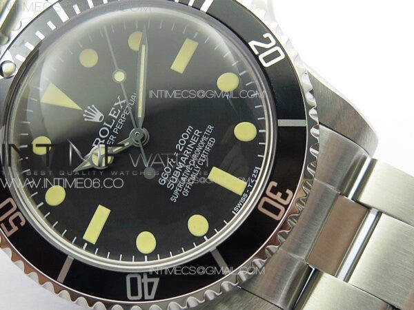 Vintage Submariner 1680 No Date SS JKF Best Edition Black Dial on SS Bracelet (Style3) A2836 – Bild 5