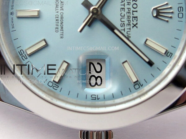 DateJust 41 126300 SS BP 1:1 Best Edition Ice Blue Dial on Oyster Bracelet – Bild 5