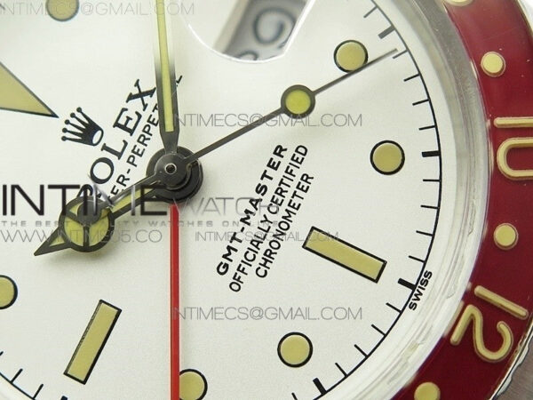 Vintage GMT Master Black/Red Bezel B12 Black Dial Style03 on SS Bracelet A2836 – Bild 5