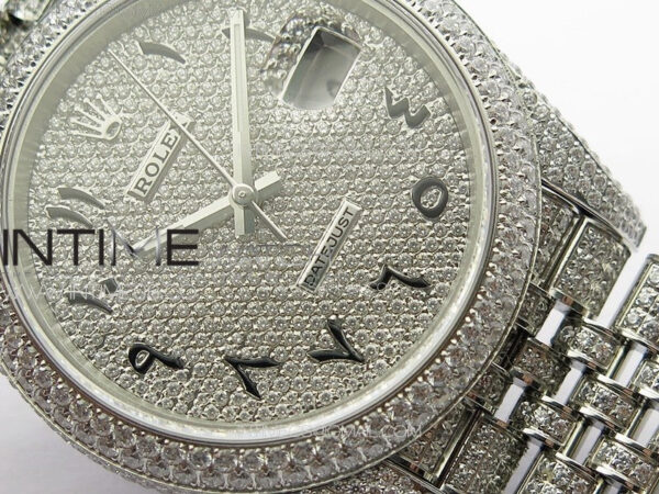 DateJust 41 126334 Full Paved Diamonds BP Best Edition Diamond Dial Arabic Markers on Jubilee Bracelet A2824 – Bild 6