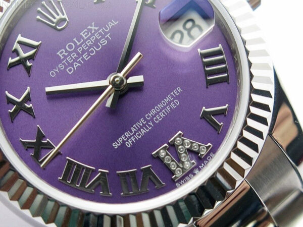 Datejust 31mm 278273 SS BP Best Edition Purple Roman Markers Dial on Oyster Bracelet – Bild 4