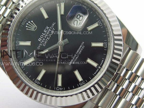 DateJust 41 126334 Clean 1:1 Best Edition 904L Steel Black Stick Dial on Jubilee Bracelet VR3235 – Bild 4