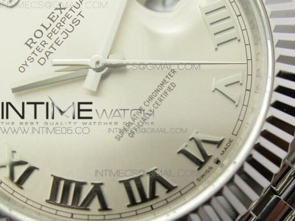DateJust 41 126334 SS BP 1:1 Best Edition New Version Silver Roman Markers Dial on Jubilee Bracelet – Bild 5