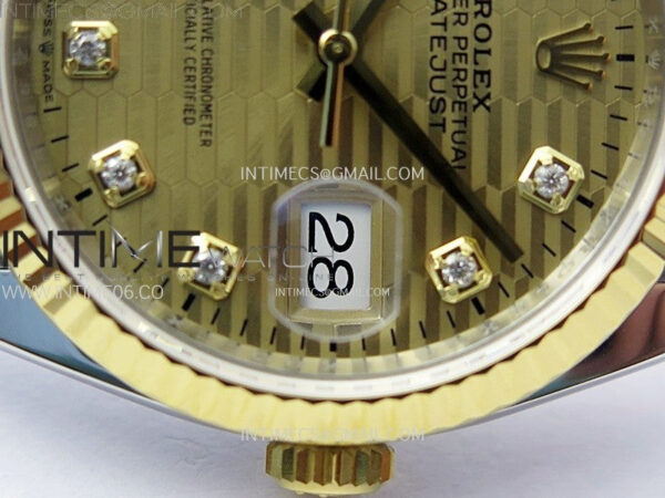 DateJust 36 SS 126233 904L SS/YG VSF 1:1 Best Edition Gold Fluted Dial Diamonds Markers on Jubilee Bracelet VS3235 – Bild 5