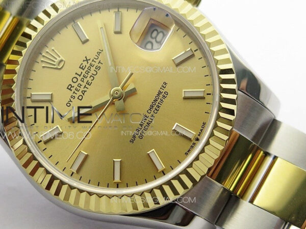 DateJust 31mm 178271 SS/YG APSF Best Edition YG Dial Sticks Markers on Oyster Bracelet A2824 – Bild 5