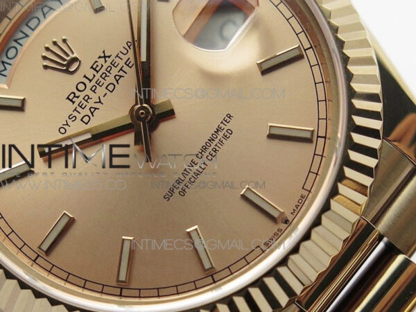 Day-Date 40mm 228239 BP New Dial Version 904 RG Stick Markers RG Dial on RG President Bracelet A2836 – Bild 5