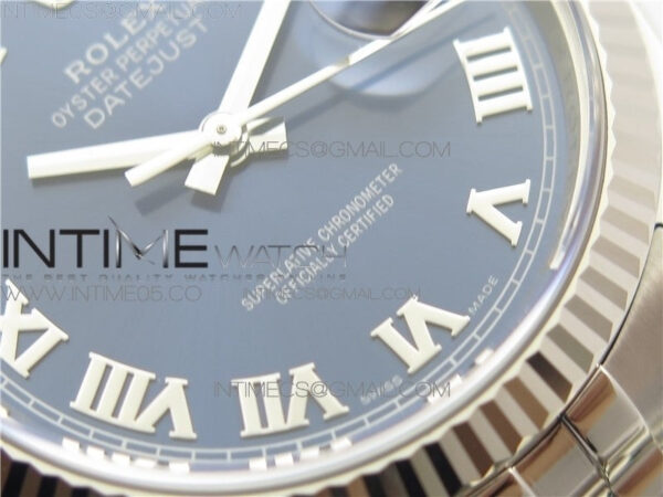 DateJust 36 SS 116234 ARF 1:1 Best Edition 904L Steel Blue Dial Roman Markers on Jubilee Bracelet SH3135 V3 – Bild 5