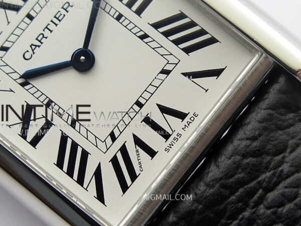 Tank Must Ladies 25mm SS AF 1:1 Best Edition White Dial on Black Leather Strap Ronda Quartz – Bild 5