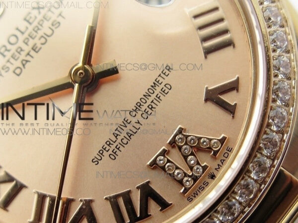 Datejust 31mm 278275 RG Dia Bezel BP Best Edition RG Roman Markers Dial @6 Dia on RG President Bracelet – Bild 5