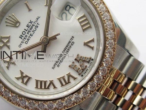 Datejust 28mm 279179 SS/RG APSF Best Edition White Dial Roman Markers on SS/RG Jubilee Bracelet NH05 – Bild 6