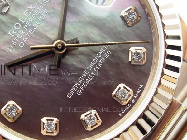 Datejust 31mm 278275 RG BP Best Edition MOP Gray Crystal Markers Dial on RG President Bracelet – Bild 6
