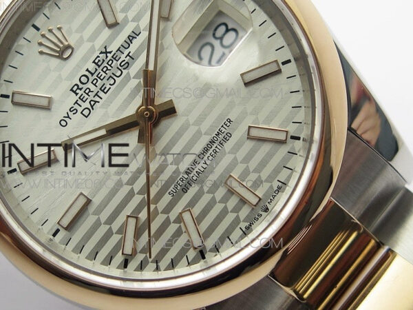 DateJust 36 SS/RG 126201 BP 1:1 Best Edition Silver Dial on Oyster Bracelet – Bild 4