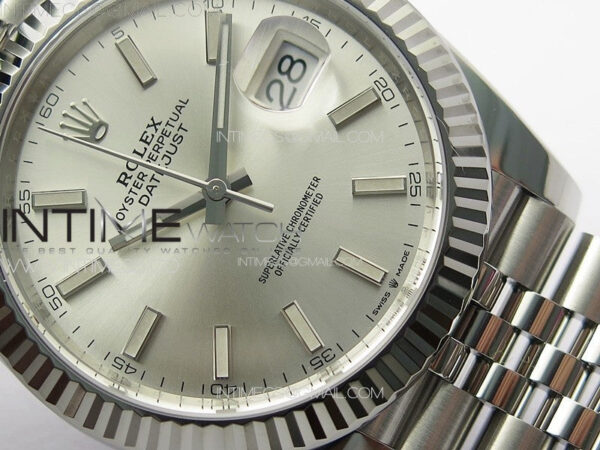 DateJust 41 126334 Clean 1:1 Best Edition 904L Steel Silver Stick Dial on Jubilee Bracelet VR3235 – Bild 5