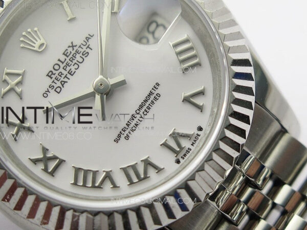 Datejust 28mm 279179 SS APSF Best Edition White Dial Roman Markers on SS Jubilee Bracelet NH05 – Bild 6