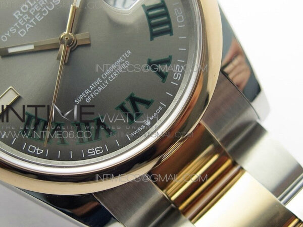 DateJust 36 SS/RG 126201 BP 1:1 Best Edition Gray Dial on Oyster Bracelet – Bild 6