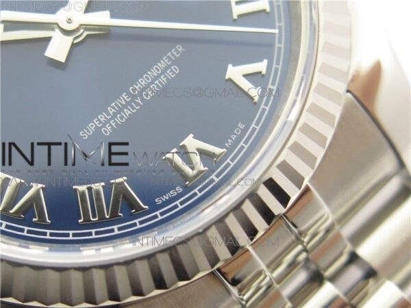 DateJust 36 SS 116234 ARF 1:1 Best Edition 904L Steel Blue Dial Roman Markers on Jubilee Bracelet SH3135 V3 – Bild 6
