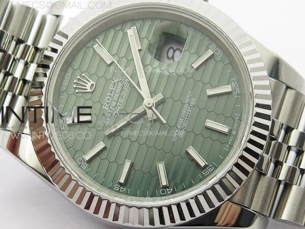 DateJust 41 126334 SS GMF 1:1 Best Edition Green Fluted Dial on Jubilee Bracelet – Bild 6