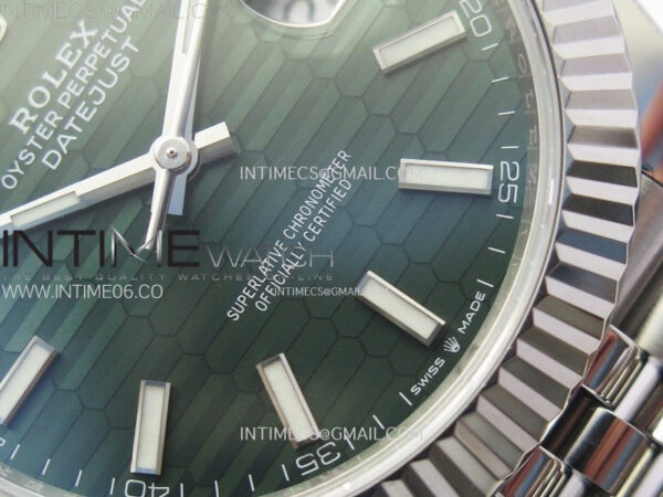 DateJust 41 126334 904L Steel NTF 1:1 Best Edition Green Fluted Dial on Jubilee Bracelet VR3235 – Bild 6