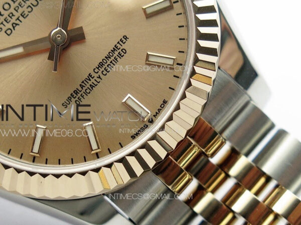 DateJust 31mm 178271 SS/RG APSF Best Edition RG Dial Sticks Markers on Jubilee Bracelet A2824 – Bild 5