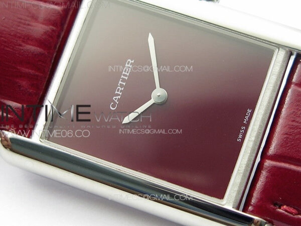 Tank Louis Ladies 25mm SS 8848F 1:1 Best Edition Red Dial on Red Leather Strap Ronda Quartz – Bild 6