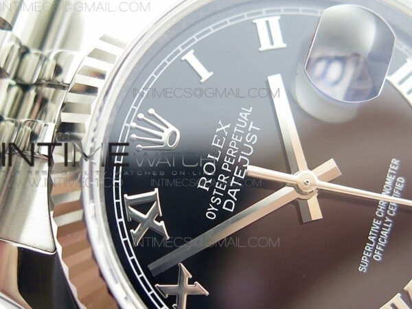 DateJust 36 SS 116234 ARF 1:1 Best Edition Black Dial Roman Markers on SS Jubilee Bracelet SH3135 – Bild 6