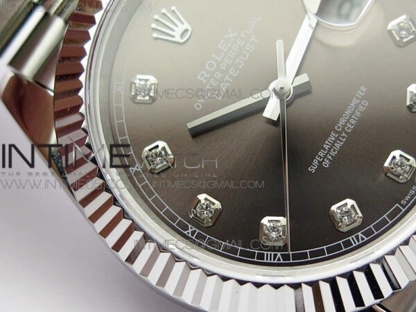 DateJust 41 126334 SS BP 1:1 Best Edition New Version Gray Crystals Markers Dial on Jubilee Bracelet – Bild 6
