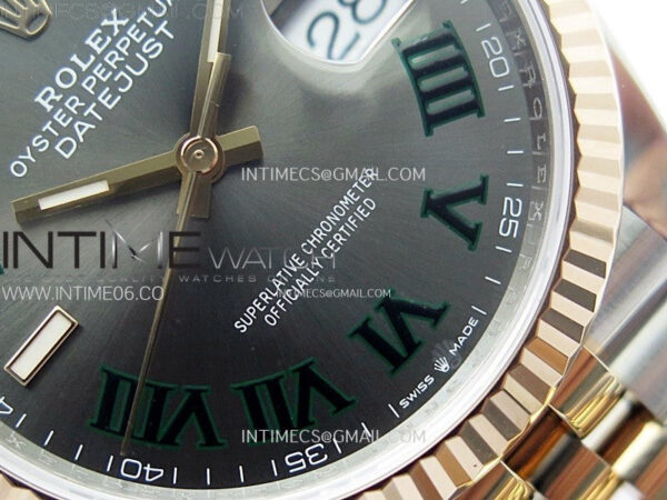 DateJust 36 SS 126231 904L SS/RG VSF 1:1 Best Edition Gray Dial Roman Markers on Jubilee Bracelet VS3235 – Bild 6