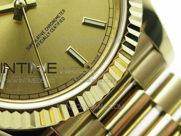 Day-Date 40mm 228239 BP New Dial Version 904 YG  Stick Markers YG Dial on YG President Bracelet A2836 – Bild 6