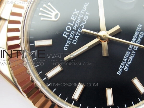 Datejust 31mm 278275 RG BP Best Edition Black Sticks Markers Dial on RG President Bracelet – Bild 5