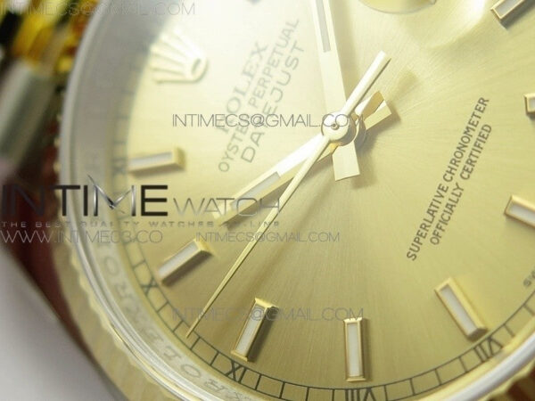DateJust 36 SS/YG 126233 ARF 1:1 Best Edition YG Dial Stick Markers on SS/YG Jubilee Bracelet SH3135 – Bild 5