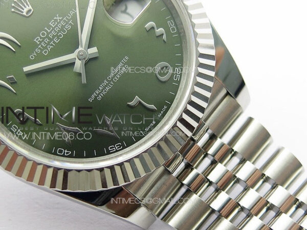 DateJust 41 126334 SS GMF 1:1 Best Edition Green Dial Arabic Markers on Jubilee Bracelet – Bild 7