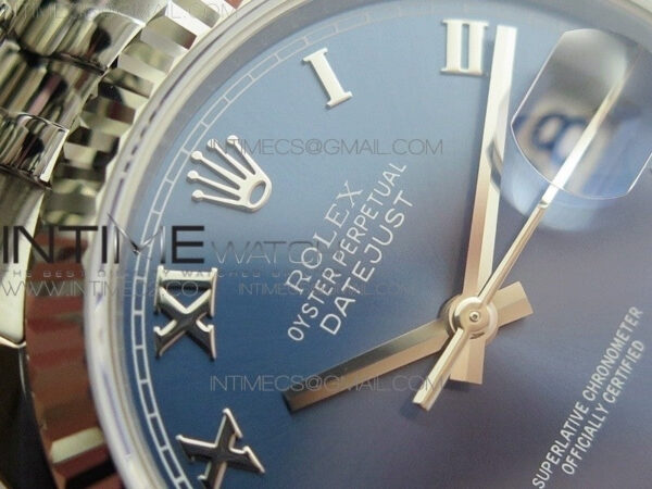 DateJust 36 SS 116234 ARF 1:1 Best Edition Blue dial Roman Markers on SS Jubilee Bracelet SA3135 – Bild 6