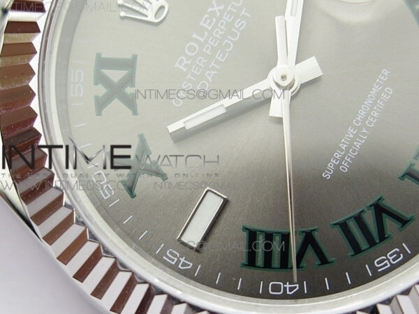 DateJust 41 126334 SS BP 1:1 Best Edition New Version Gray Style01 Roman Markers Dial on Jubilee Bracelet – Bild 6