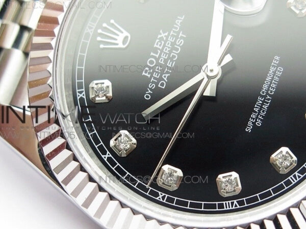DateJust 41 126334 SS BP 1:1 Best Edition New Version Black Crystal Markers Dial on Jubilee Bracelet – Bild 5