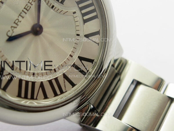 Ballon Bleu 33mm SS V20F 1:1 Best Edition White Textured Dial on SS Bracelet Gen Cal.157 Quartz – Bild 5