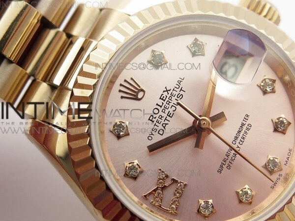 DateJust 28mm RG Bezel BP Best Edition RG Dial on RG Bracelet ETA2671 – Bild 6