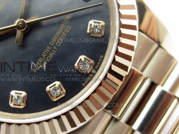 Datejust 31mm 278275 RG BP Best Edition MOP Black Crystal Markers Dial on RG President Bracelet – Bild 5