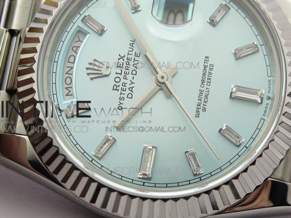Day-Date 40mm 228239 BP New Dial Version 904 SS Ice Blue Stick Markers Dial on SS President Bracelet A2836 – Bild 6