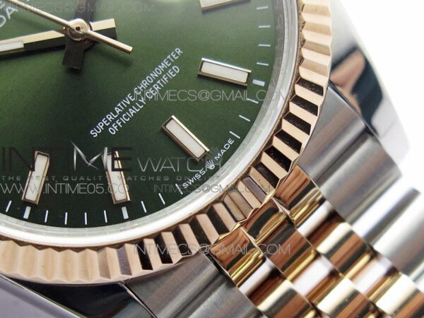 Datejust 36mm 116231 SS/RG BP 1:1 Best Edition Green Dial Stick Markers On SS/RG Jubilee Bracelet A2824 – Bild 6