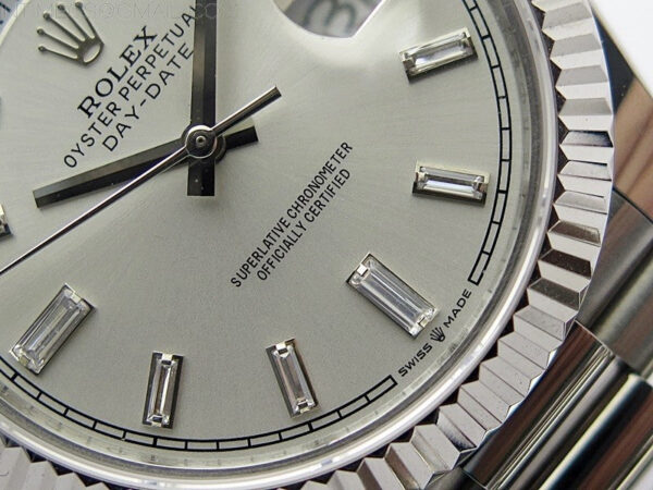 Day Date 40mm 228239 Gain Weight SS/tungsten APSF 1:1 Best Edition Silver Dial T Crystals Markers on SS President Bracelet A2836 – Bild 6