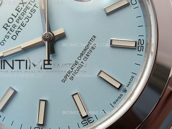 DateJust 41 126300 SS BP 1:1 Best Edition Ice Blue Dial on Oyster Bracelet – Bild 6